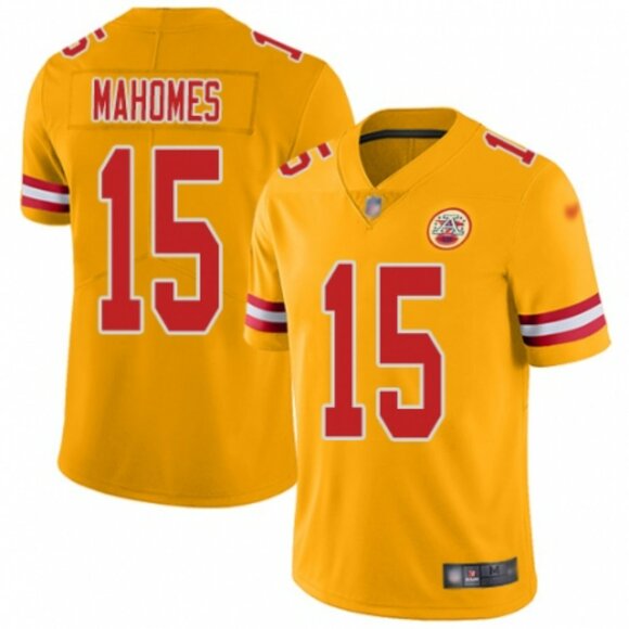 PATRICK MAHOMES 15 - KANSAS CITY CHIEFS BLACK STITCHED FOOTBALL JERSEY - Picture 5 of 16